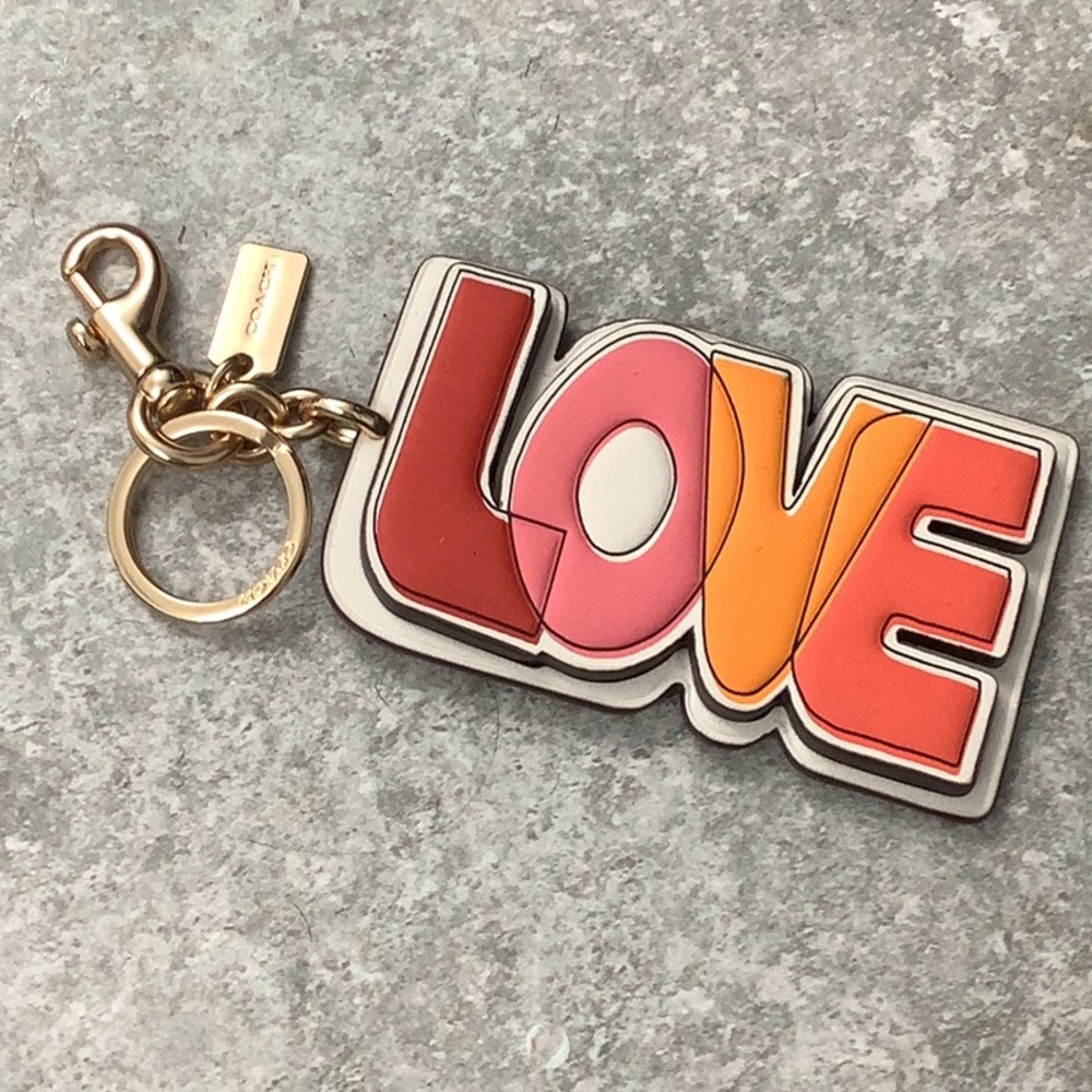 Coach Multicolor Love Keychain